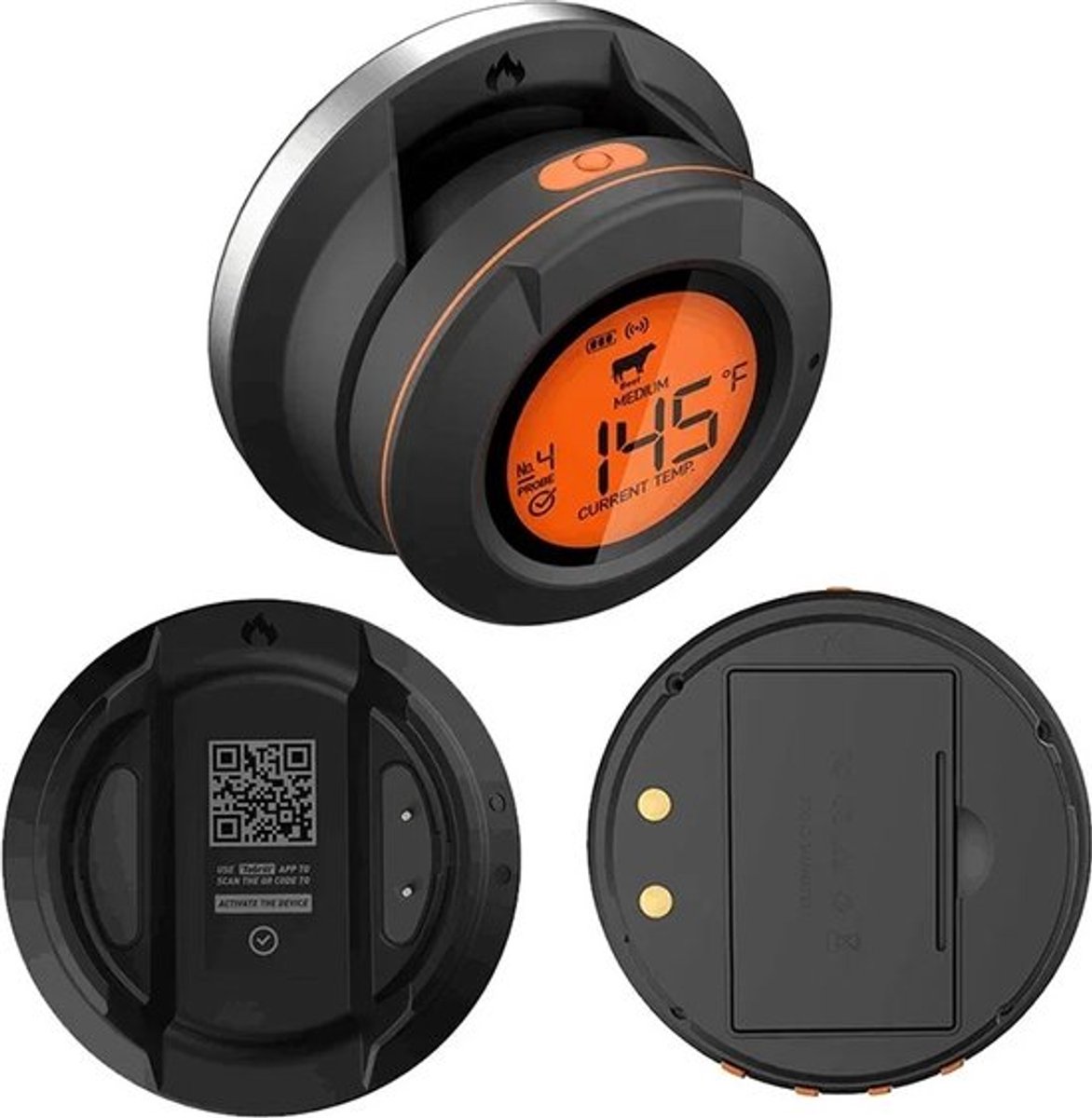 Gran Vida® - Vleesthermometer - Draadloos Bluetooth - Waterdicht