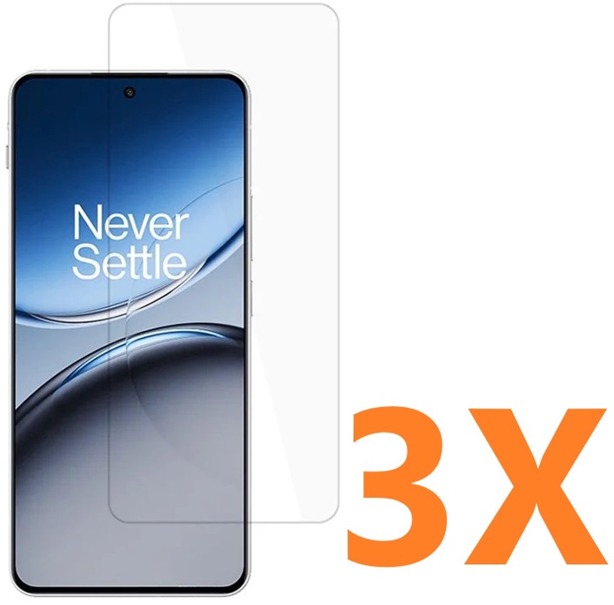 Screenprotector Glas - Tempered Glass Screen Protector Geschikt voor: OnePlus Nord 3 - 3x
