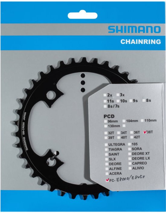 Shimano Kettingblad Steps Sm-cre80/cre80-b 38t 104 Mm Zwart — afbeelding 2