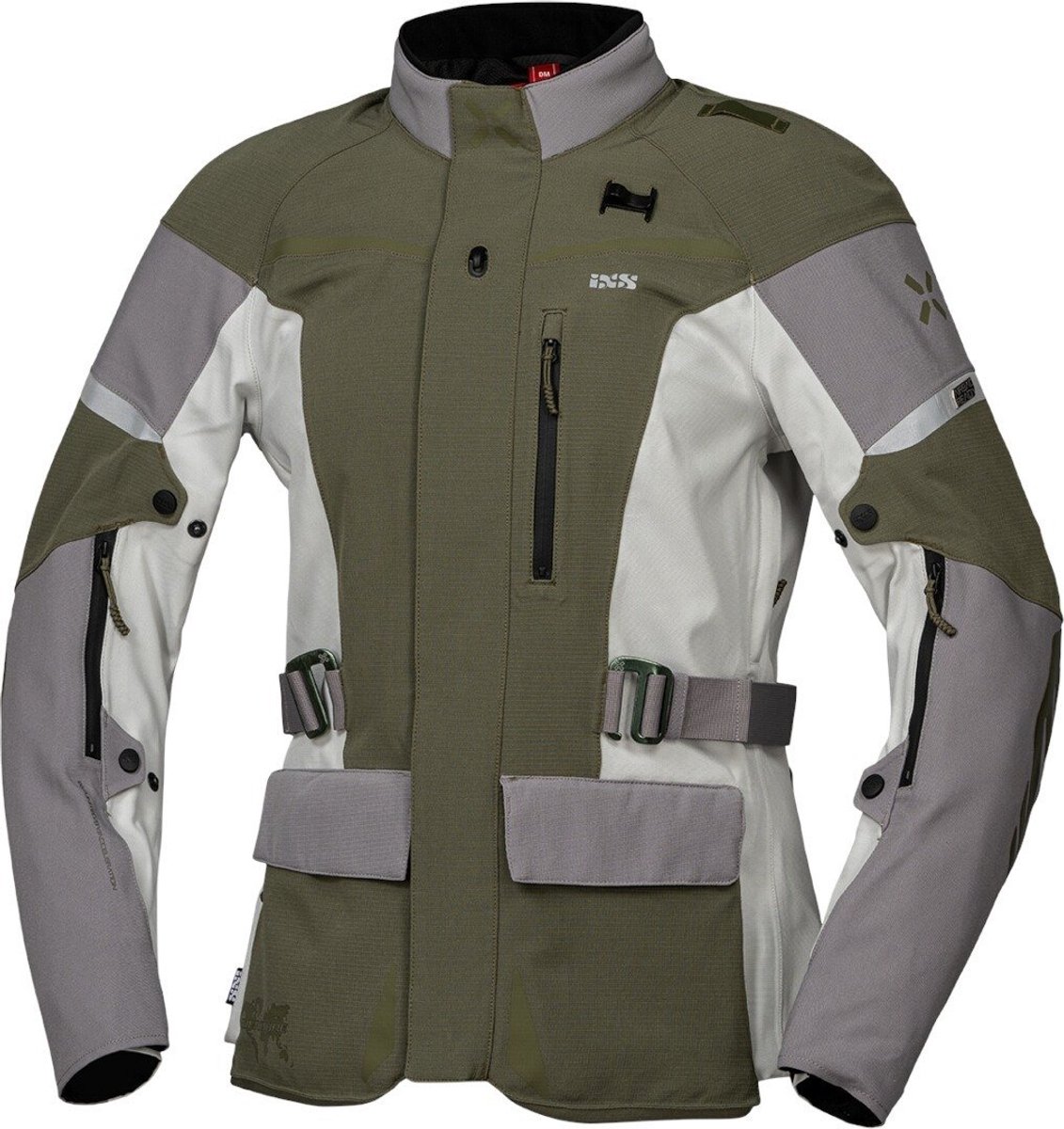 IXS Venture-STX 1.0 Waterdichte Dames Groen Grijs Textiele Motorjas - Jas