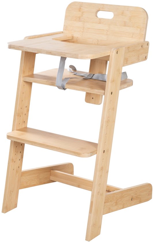 Chaise de culture en bois «Nature Up » avec plateau repas - Harnais 3 points - Charge maximale 70 kg - Bamboe