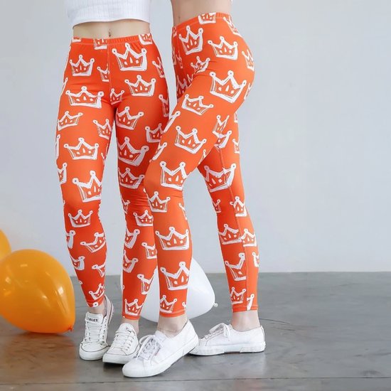 Oranje Legging Dames - WK - Oranje Kleding - Positive Pants - XS/S/M van Merkloos — afbeelding 3