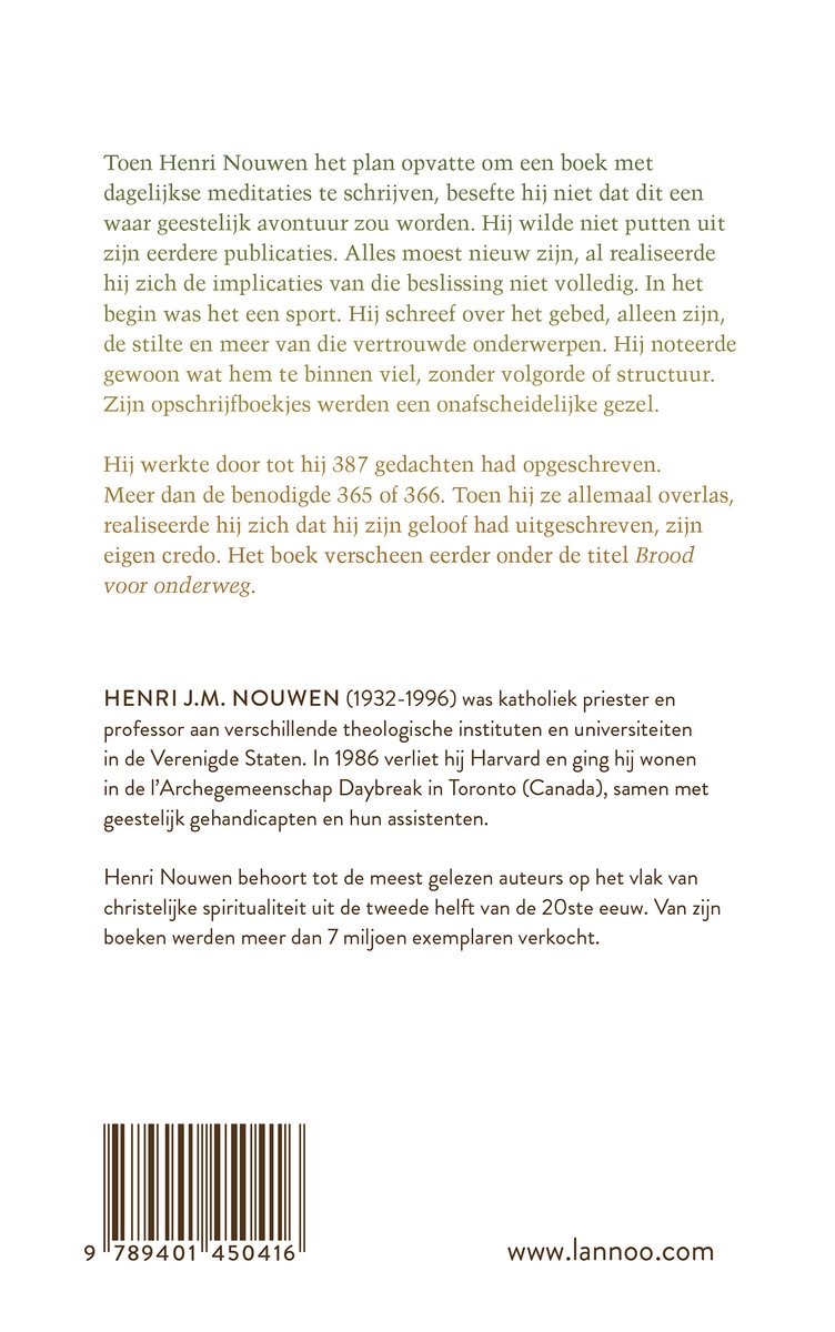 Een jaar met Henri Nouwen - back cover
