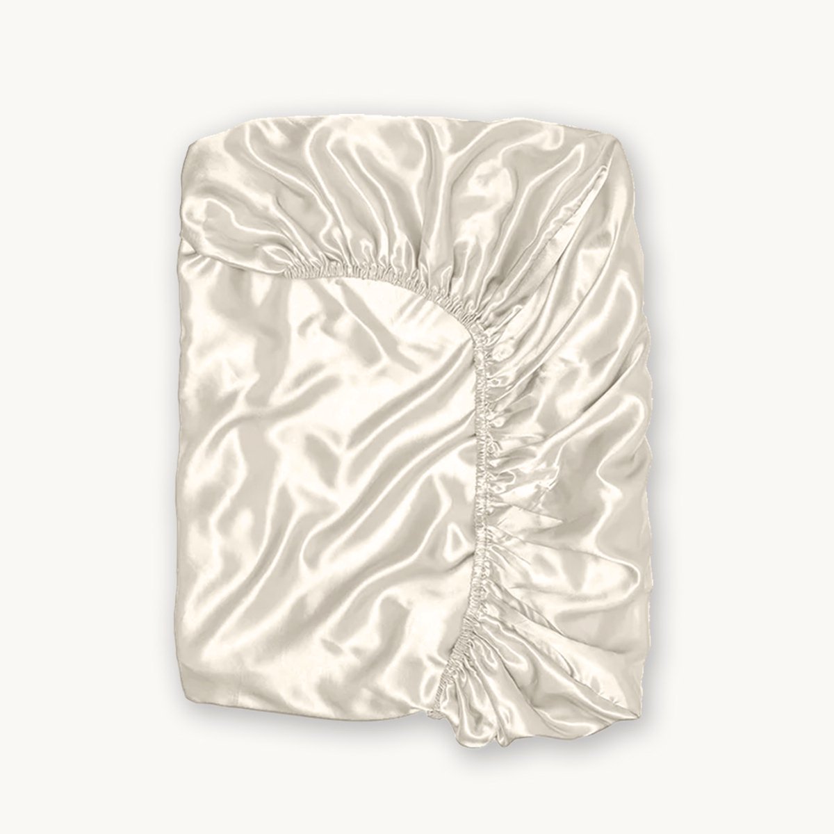 Y-NOT™ - Beautysilk Glans satijnen - Hoeslaken - Crème - 160x200+30cm 2-Persoons - Hoekhoogte 30cm - 100gsm Satijn- 30 dagen proefslapen