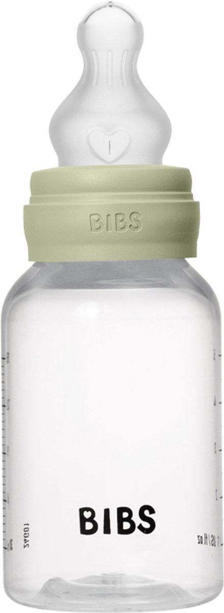 Bibs Fles - Slow Flow - 150 ml - Silicone - Sage van Merkloos — afbeelding 4