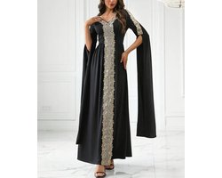 Sexy elegante prachtige abaya marokaans arabische stijl jurk maxi feestjurk galajurk met stretch maat XL