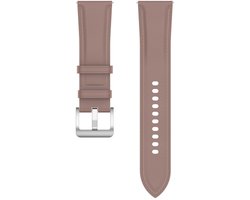 Leren bandje - geschikt voor Amazfit Bip 6 / Bip 5 / GTR 3 (Pro) / GTR 4 / GTR 2 / GTR 2E / GTR 47 mm / Stratos 2 / 3 / Pace / Balance (2) - zwart - zacht roze