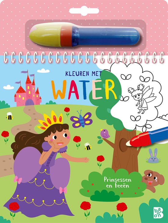 Kleuren met water - Prinsessen en feeën - cover
