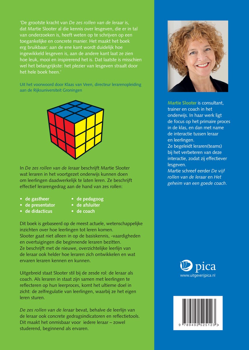 De zes rollen van de leraar - back cover