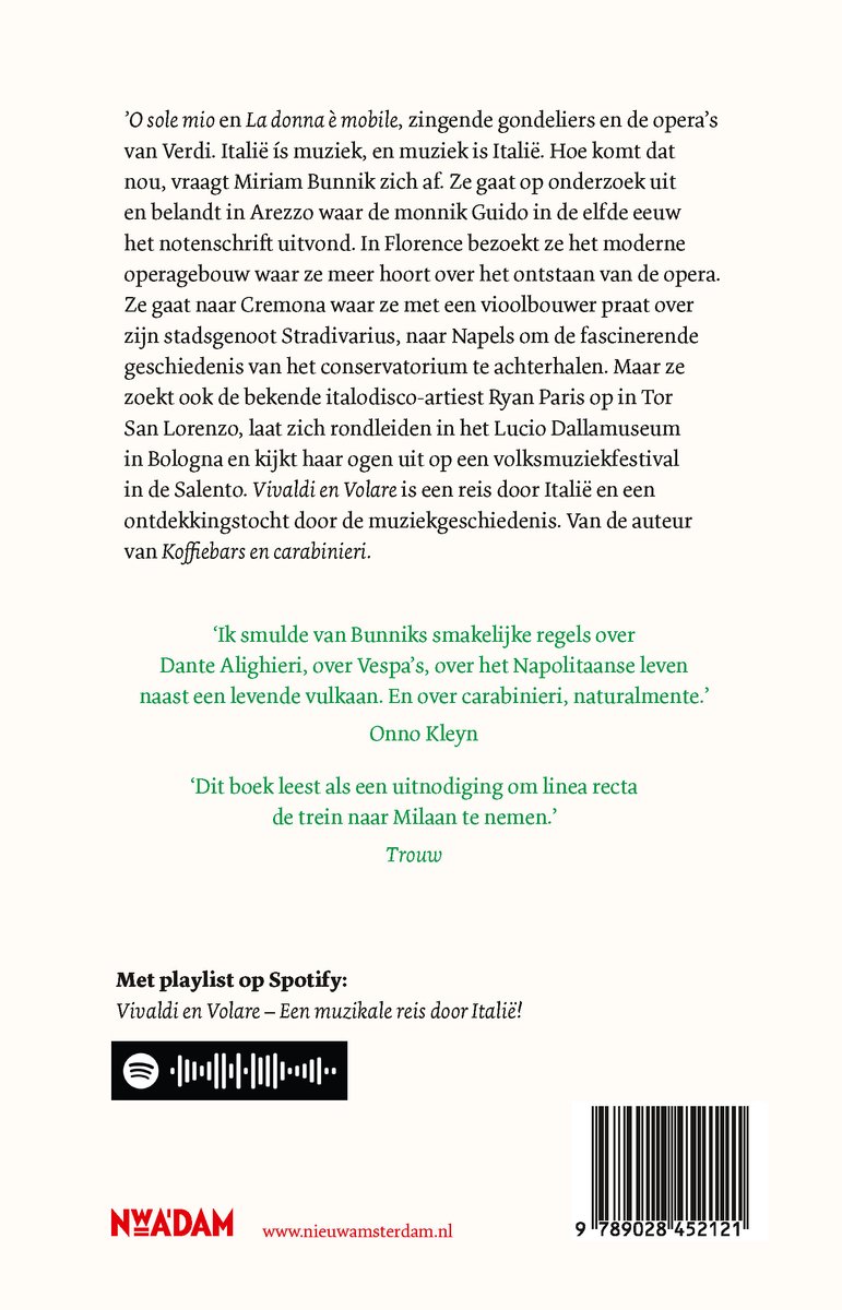 Vivaldi en Volare - back cover