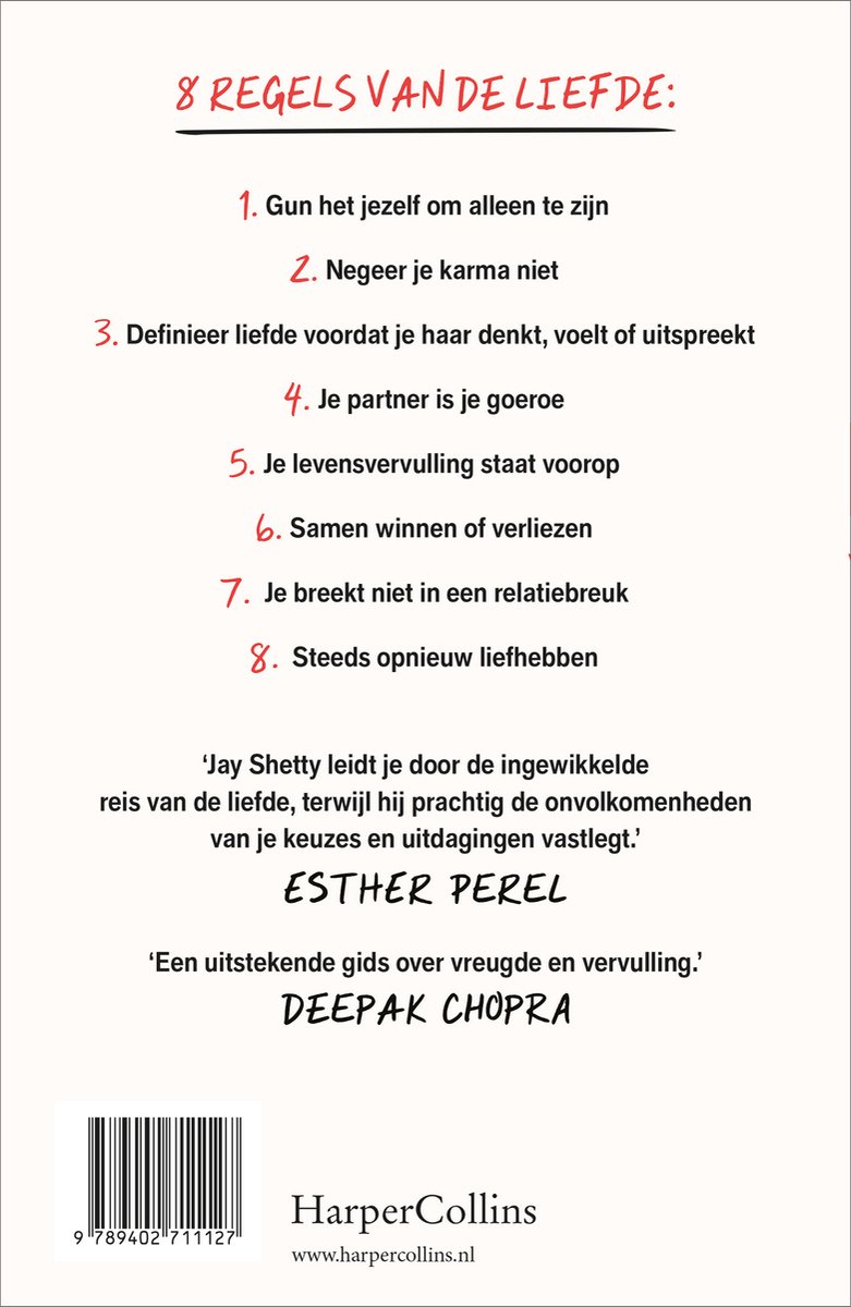 8 regels van de liefde - back cover