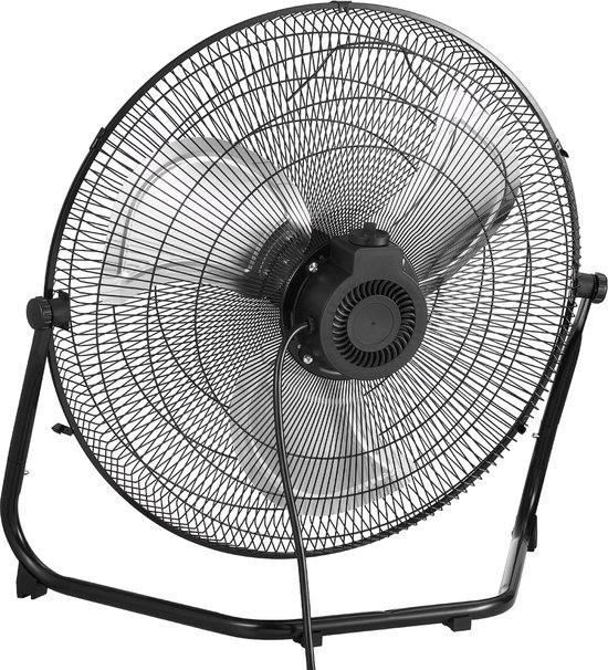 20-inch krachtige vloerventilator 2x – 4800 CFM, 3 snelheden, 360° kantelbaar, metalen behuizing, stil (