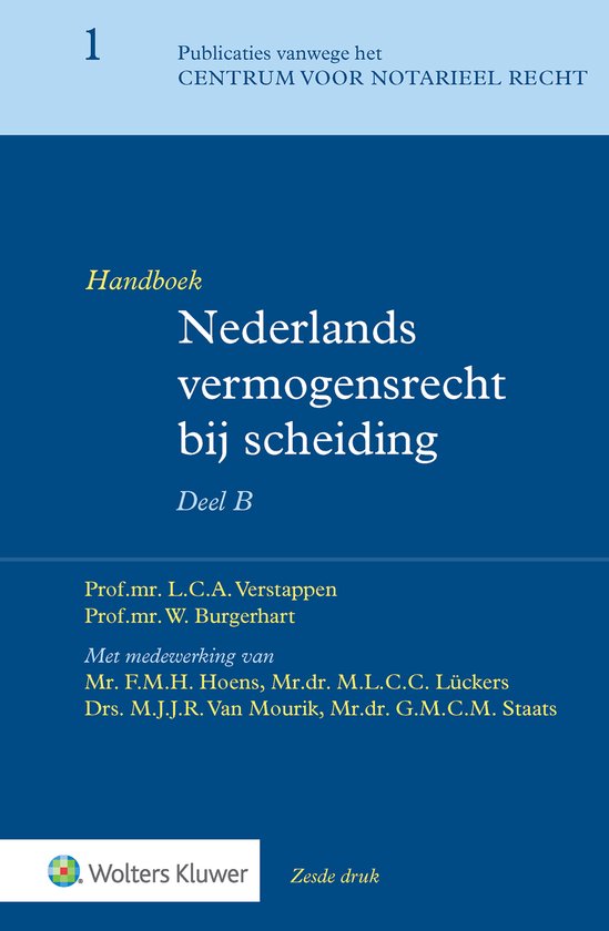 Handboek Nederlands vermogensrecht bij scheiding Deel B - cover
