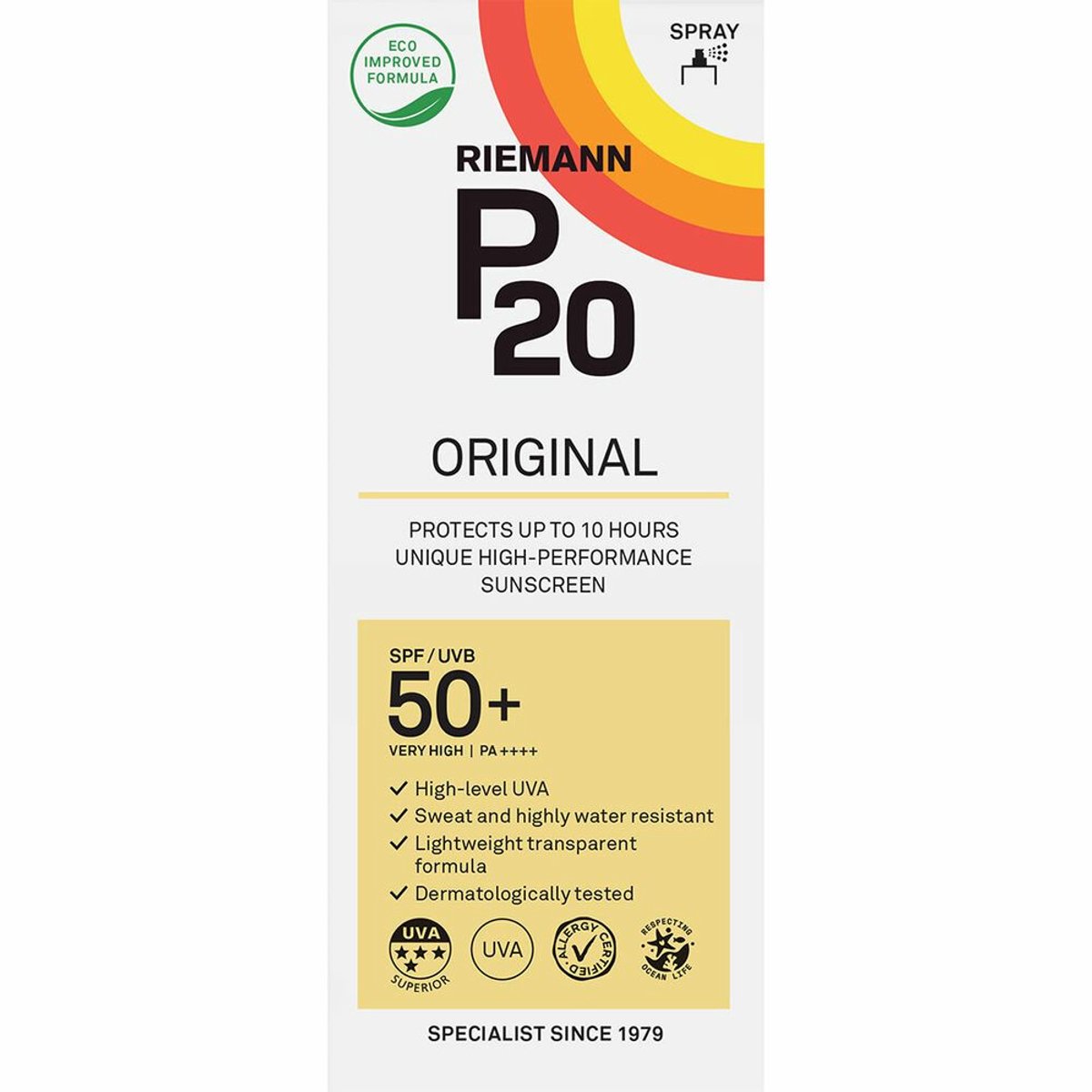 Goedkoopste 2x P20 Original SPF 50 Spray 175 ml