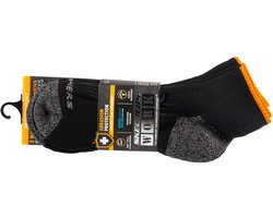 foto van Skechers 3pk Mens Work Qtr Socks, Mannen, Zwart, Sokken, maat: 41-46