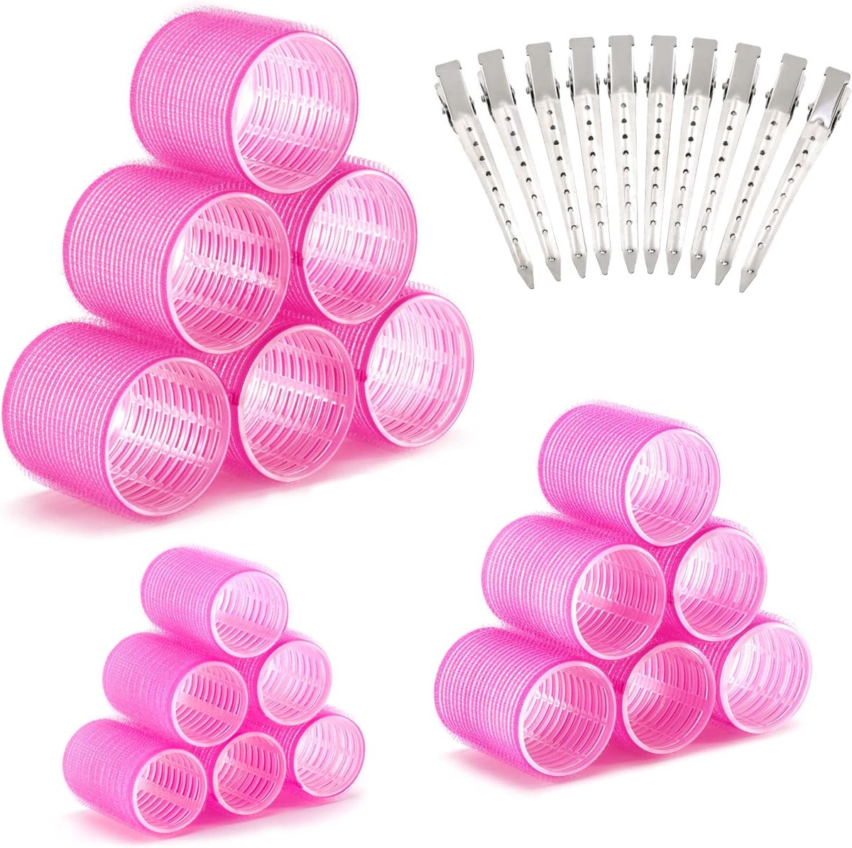 28 Stuks Haarrollers voor Grote Krullen zonder Hitte