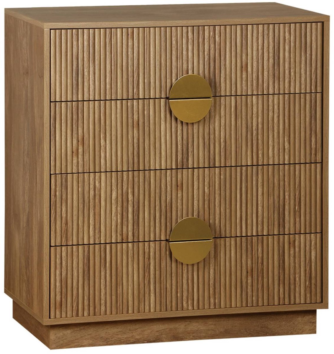 sweeek Ladekast 4 lades gegroefd mangohouteffect 80cm - celian Mangohout effect