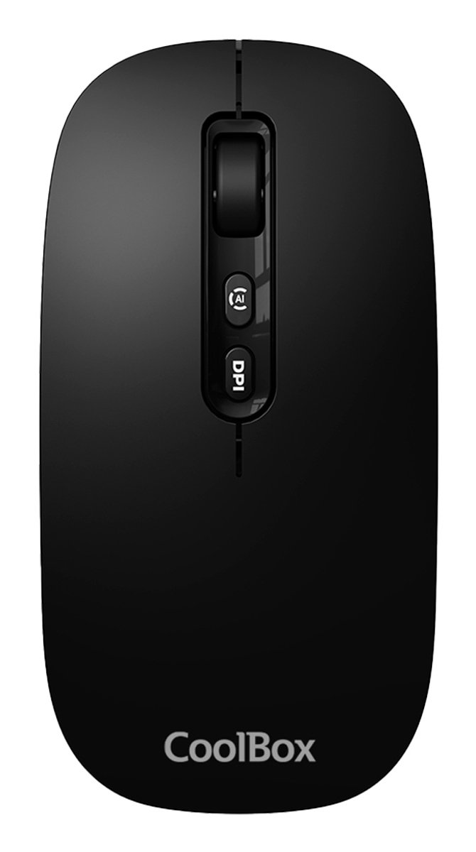 Wireless muis CoolBox Ratón W02-IA Zwart 1600 dpi