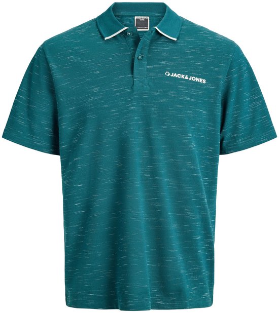 JACK&JONES PLUS JCOLOGAN INJECT POLO SS SMU PLS Heren Poloshirt - Deep Teal