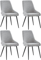 Furnihaus - Eetkamerstoelen set van 4 - Oscar - Taupe - Stof