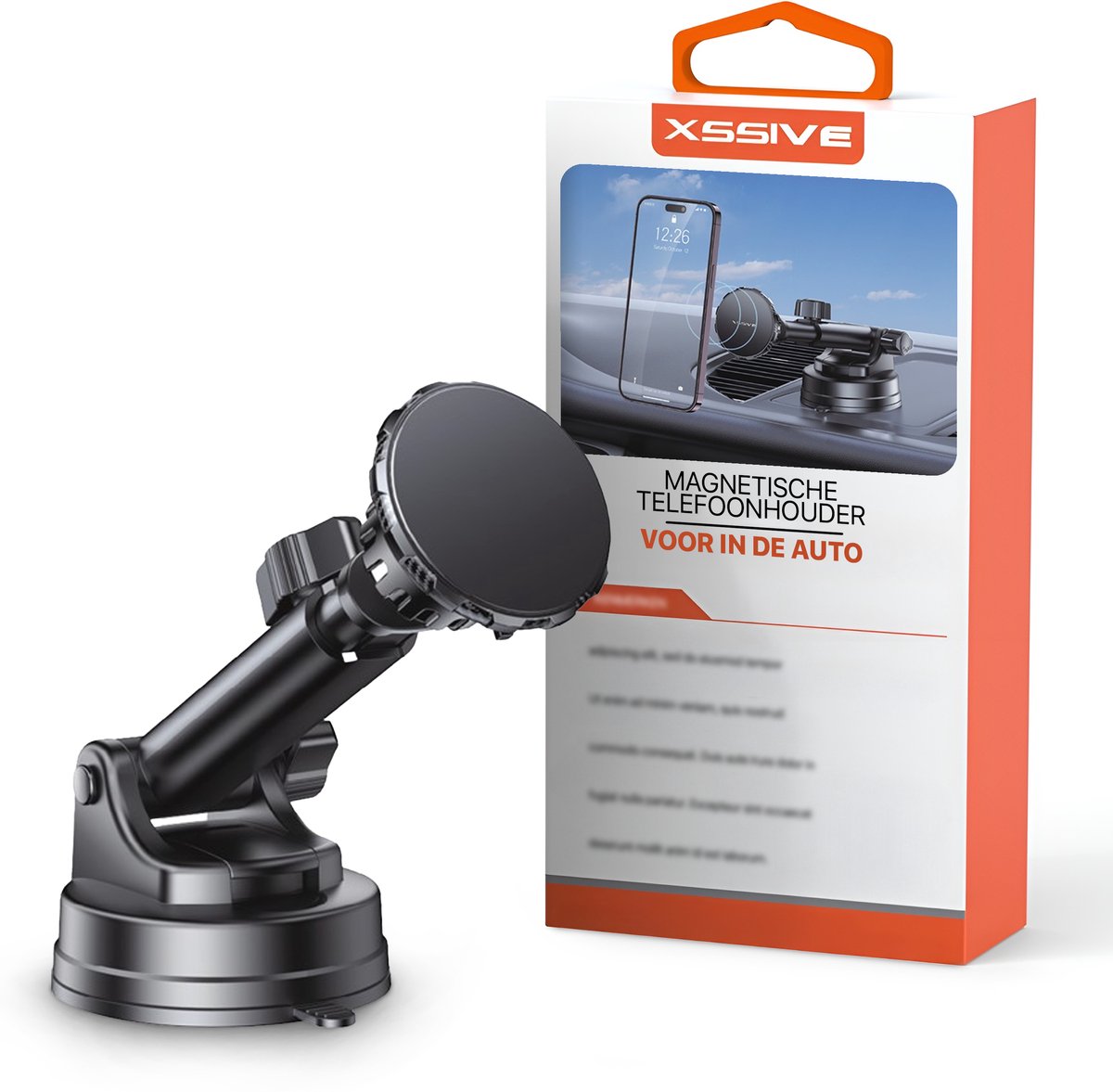 Telefoonhouders Auto Magnetisch - Telefoonhouder Auto Zuignap - GSM Houder Dashboard - 360 Graden Draaibaar - Smartphone houder voorruit - Smartphone houder voor auto raam