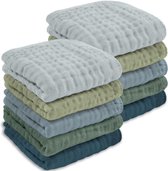 25 Débarbouillettes Bébé 100% Coton Ultra Douces – Lingettes Visage Réutilisables 27x27 Cm, Parfaites Pour Nouveau-nés Et Peaux Sensibles