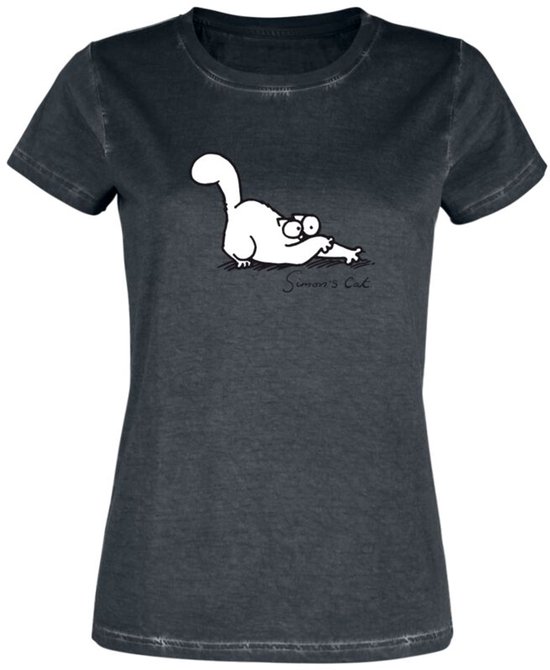 Simon's Cat Simon´s Cat Dames T-shirt - zwart - XL