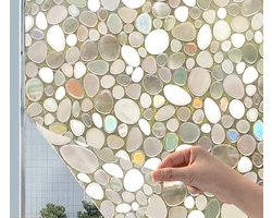 Raamfolie Privacy - Mat Ondoorzichtig Glasfolie - Niet-klevende Statische Thermische Controle - Zonwerende Decoratieve Folie - Geschikt voor Badkamer Woonkamer Huurwoning - 50CMx2M