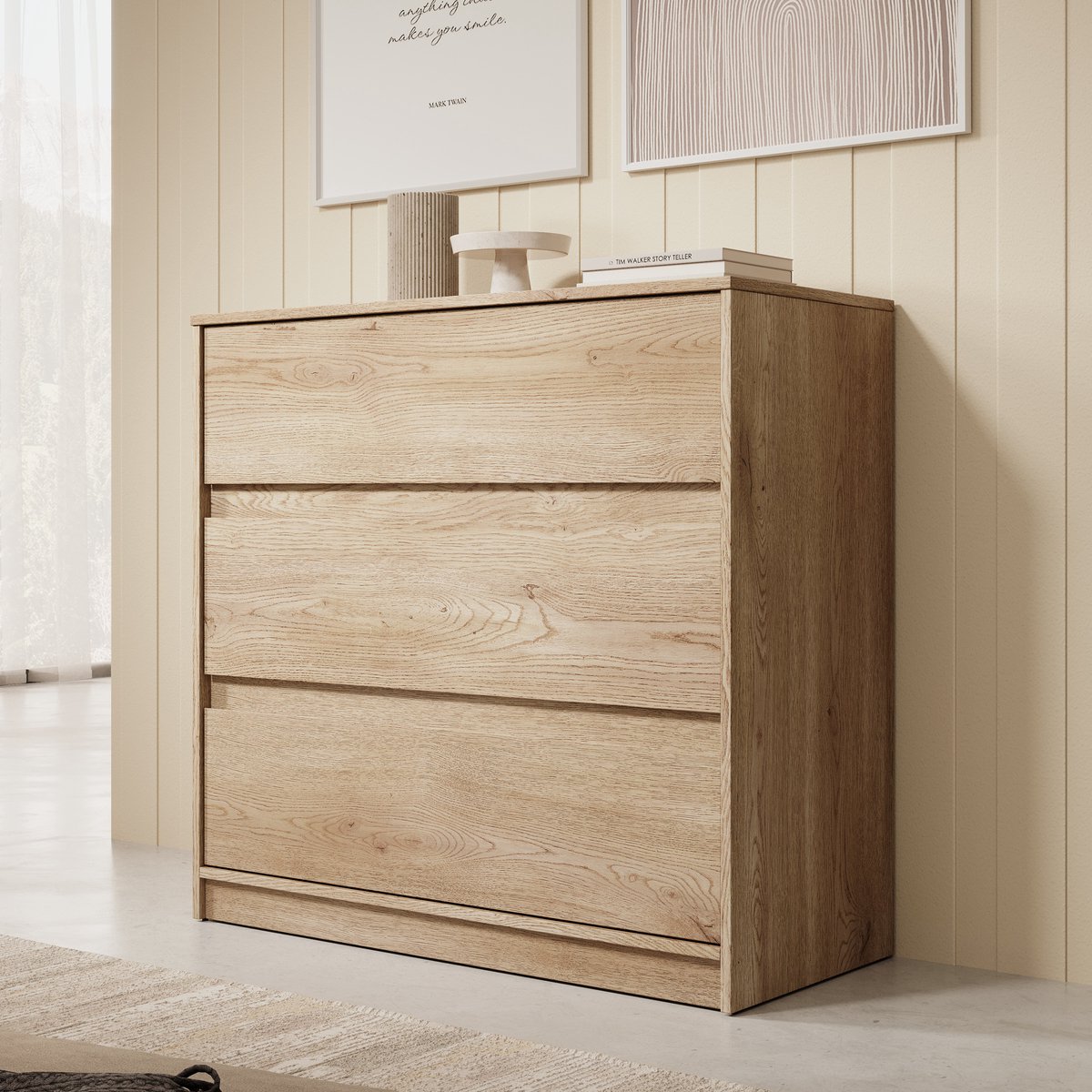 Meubella - Ladekast Cuarto - Eiken - 91 cm