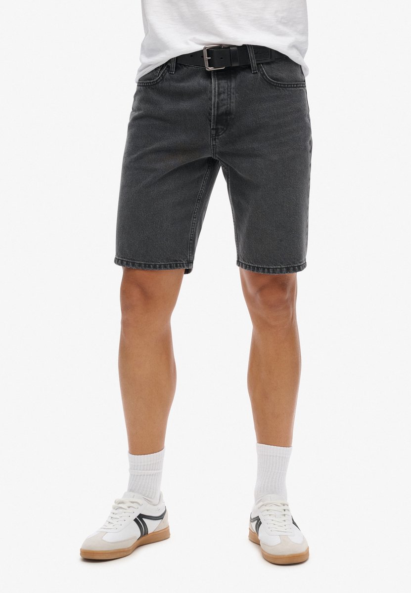 Superdry Vintage short met rechte pijpen Heren Jeans shorts Zwart