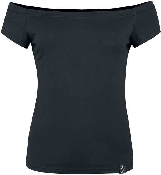 T-shirt Forplay Fran noir S Katoen Femme - Basics