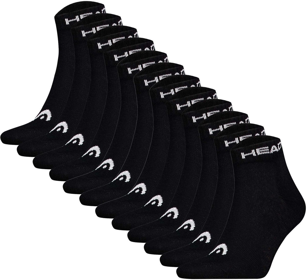 Head Sokken Elements All Sport Quarter 12P Verpakking van 12 Zwart