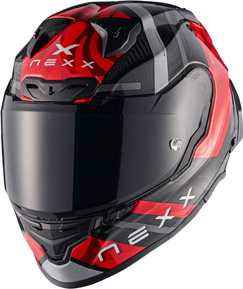 Nexx X.R3R Swirl Carbon Rood Integraalhelm - Maat XS - Helm