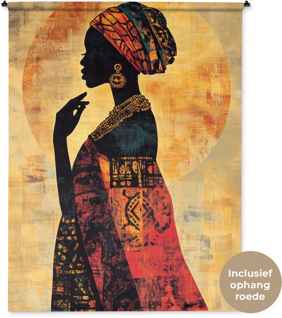 Tapisserie murale 150x200 cm - Femme - Silhouette - Motifs - Gracieuse - Tapisserie - Tapisseries