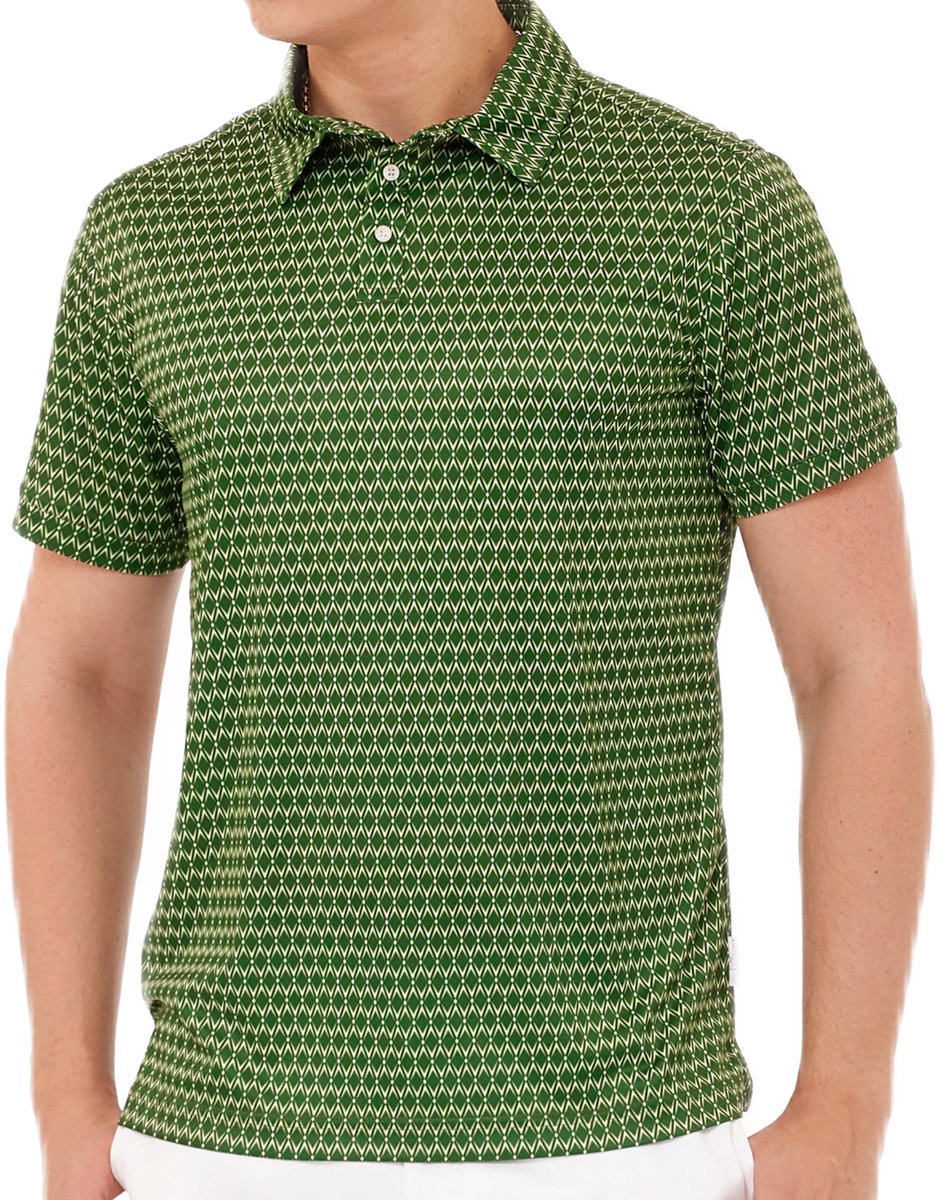 Func Factory mannen Polo Zig Zag groen maat S