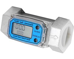 Digitale Stroommeter 120L/Min Vloeistofstroommeter Water&Brandstof Flowmeter Roestvrij 0-99999 Elektronische 1-1/2In NPT Voor Benzinepistolen Waterpijp