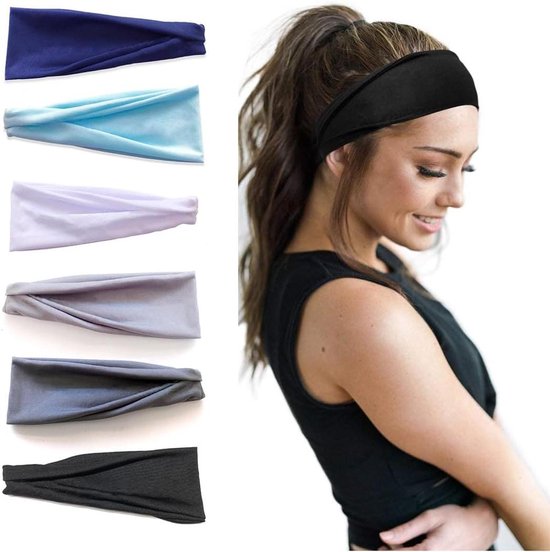 Bandeau Large élastique Femme - Sport, Fitness, Course - Doux, Respirant, Tient Les Cheveux En Place