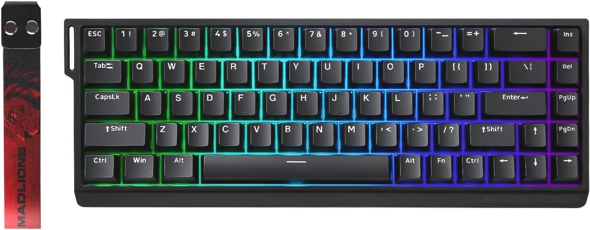 Geavanceerd 60% Gaming Toetsenbord met Magnetische Schakelaars en RGB Verlichting - Snelle Latentie en Aanpasbare Instellingen