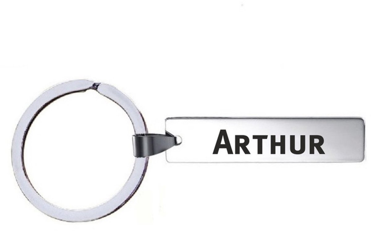 Sleutelhanger Met Naam - Arthur - RVS