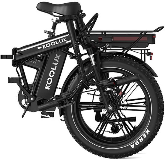 KOOLUX | X11 Elektrische Vouwfiets | E-Bike | 20 x 4.0 Inch Dikke Banden | Dubbele 48V 13+10.4Ah 1120Wh Accu | 250W Motor | Maximaal 25/u | Maximaal bereik 150km | Shimano 7-speed versnelling | LCD Scherm | Zwart | Gratis Rijklaar Bezorgd — afbeelding 5