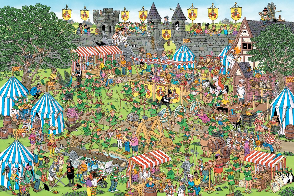 Jan van Haasteren - Robin Hood Festival - 1500 stukjes - Puzzel - Legpuzzel — afbeelding 3