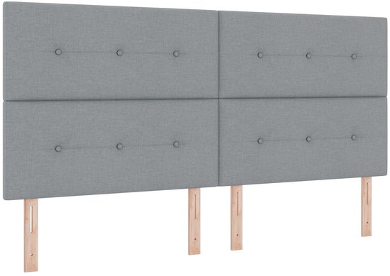 vidaXL Hoofdbordkussen 140 cm velvet lichtgrijs