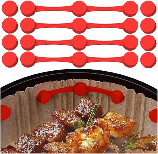 Airfryer Clips Magnetisch Magnetische Siliconen Clips Voor Je Airfryer – Houdt Bakpapier Goed Vast | Hittebestendig & Voedselveilig Veilig Bakken Airfryer