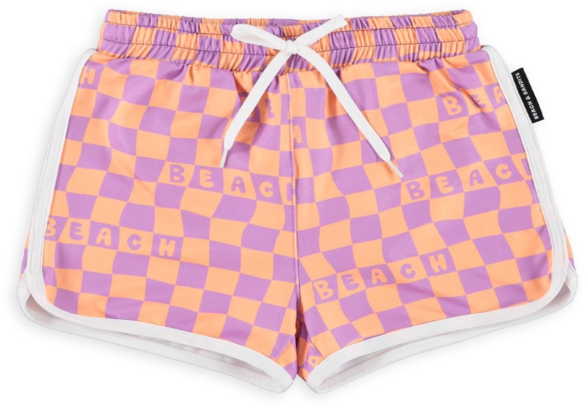 Beach & Bandits - Broekje - Trunk - Checkered Beach - Oranje/Lila - Unisex - Maat XL