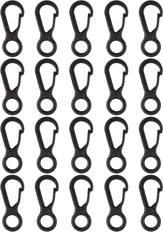 Mini Paracord S Sleutelhanger Karabijnhaak Clip Snap Lente Rugzak Sluitingen Lock Haak voor Outdoor EDC Camping Tactische Survival Gear Reizen Wandelen - 20 stuks