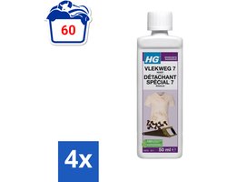 4 x HG - Wasruimte - Vlekweg 7 - Roest - 50 ml - Roestvlekken Verwijderen - Vlekkenverwijderaar - Textiel Reiniging - Tegels Schoonmaken - Natuursteen Reinigen