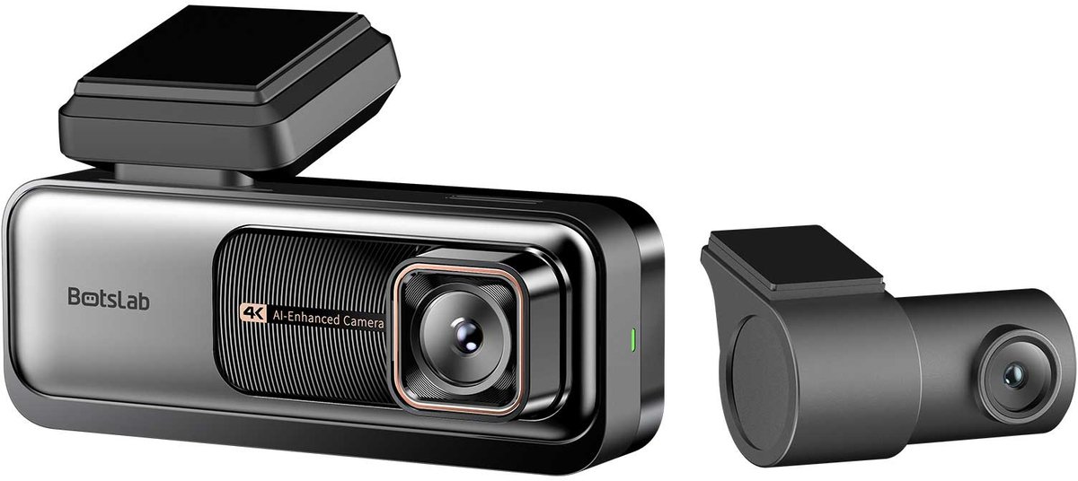 Botslab G980H Pro 2CH 4K Wifi Gps 2CH 64gb dashcam - 4K camera voor + 2K achter - 2,45 inch LCD - 64gb Micro SD kaart thumbnail 4