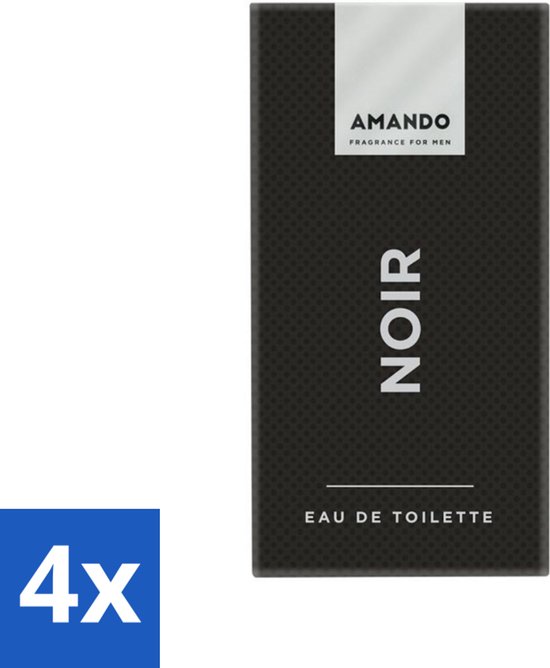 Amando - Noir - Eau de Toilette - Spray - Voor Mannen - 50 ml - Voordeelverpakking - 4 stuks