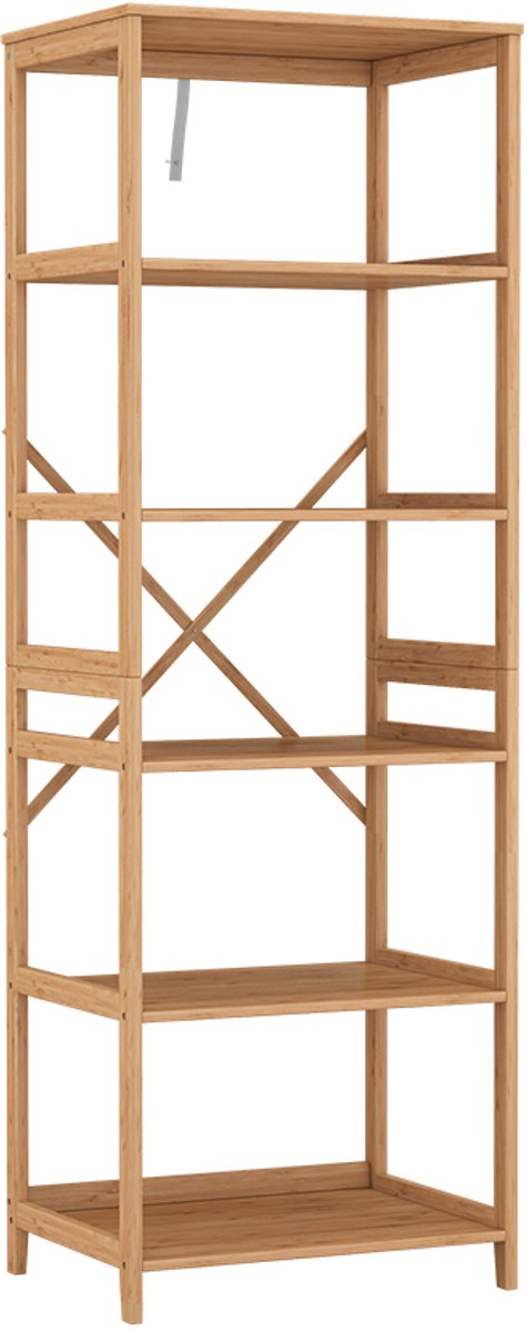 Vicco Novaro Boekenrek – 48.3 x 140.3 cm met 6 compartimenten Bamboe