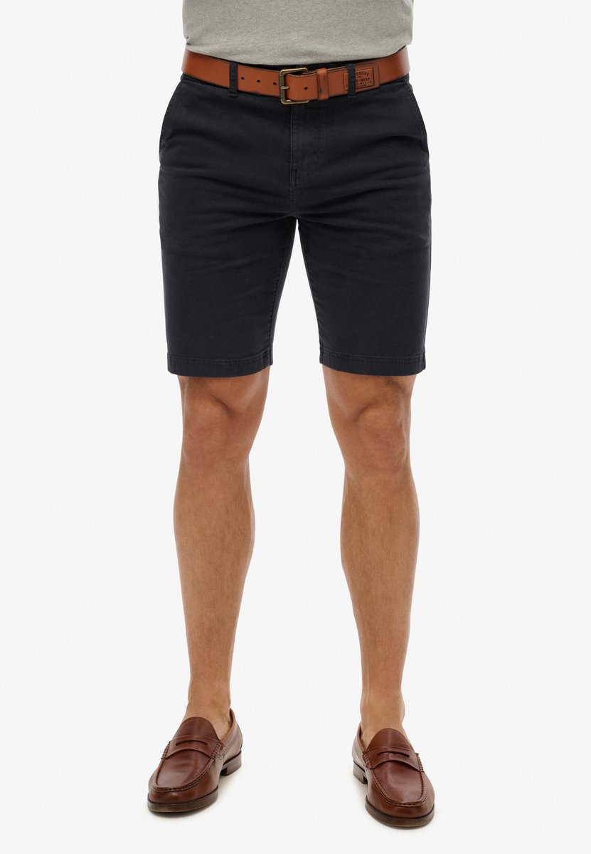 Superdry International chinoshort Heren Korte broeken Marineblauw